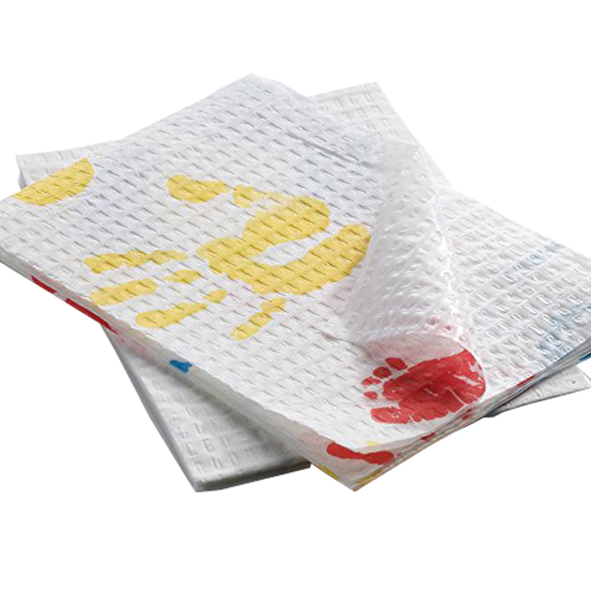Towel Professional Procedure Polyback 2-Ply Towel Tiny Tracks™ 13-1/2 W X 18 L Inch Hand / Footprints NonSterile by Graham Medical  ID 37234